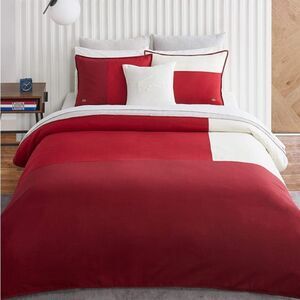 Lacoste Cliff Comforter Set, Twin/Twin XL, Red